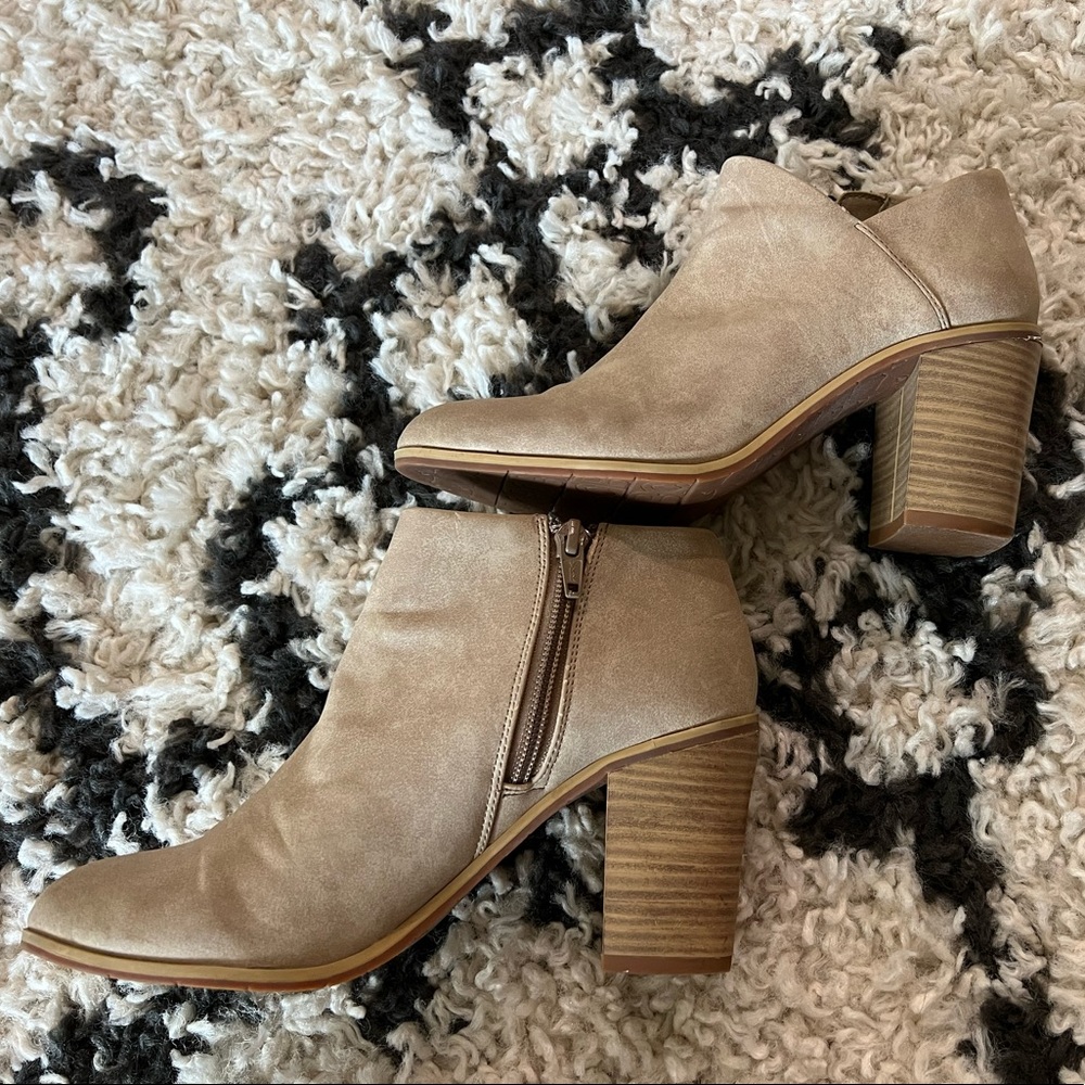 Tan booties